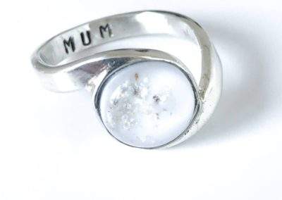 breast milk and ashes into glass jewellery